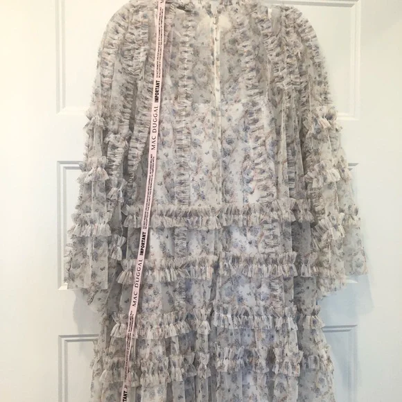 Mac Duggal Floral Ruffle Mini Dress size 10 - Picture 6 of 12